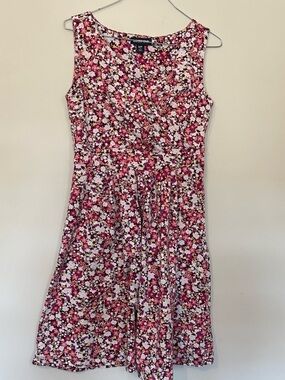 Lands end floral knee length sun dress size small